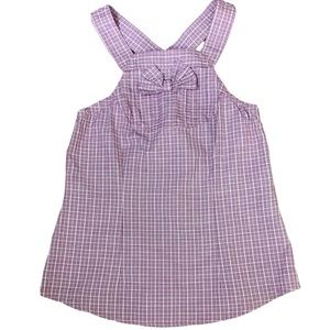 TULLE Checkered Bow Halter Top Blouse Tank